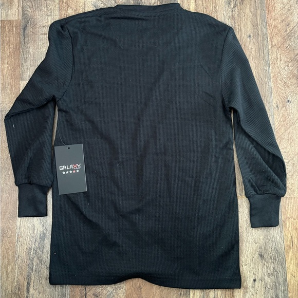 NWT Galaxy By Harvic Black Thermal Top - Picture 2 of 4